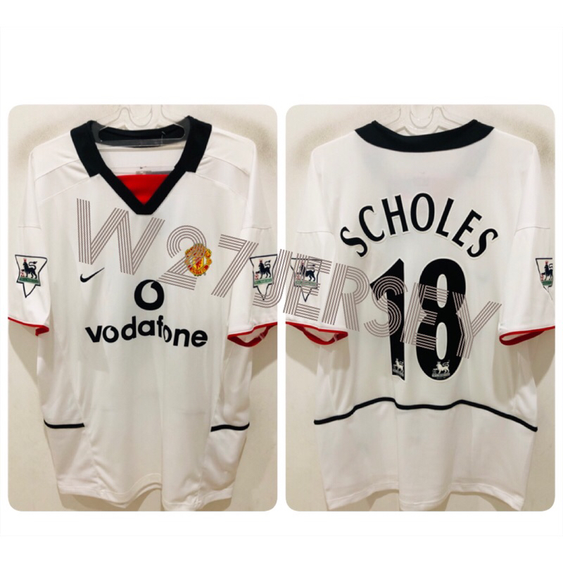 JERSEY RETRO - IVU AWAY 2002-2003 name player Scholes + Patch