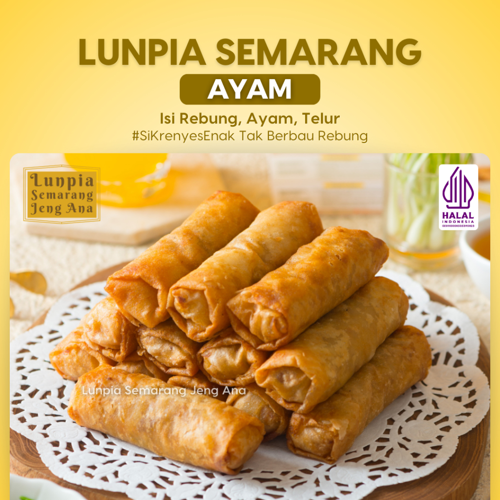 

Lunpia Semarang Jeng Ana Rasa Ayam Lumpia Enak Tak Berbau Rebung HALAL Jakarta (Harga Satuan)