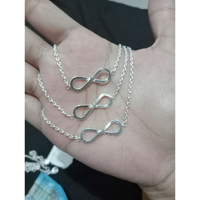 kalung infinity perak murni