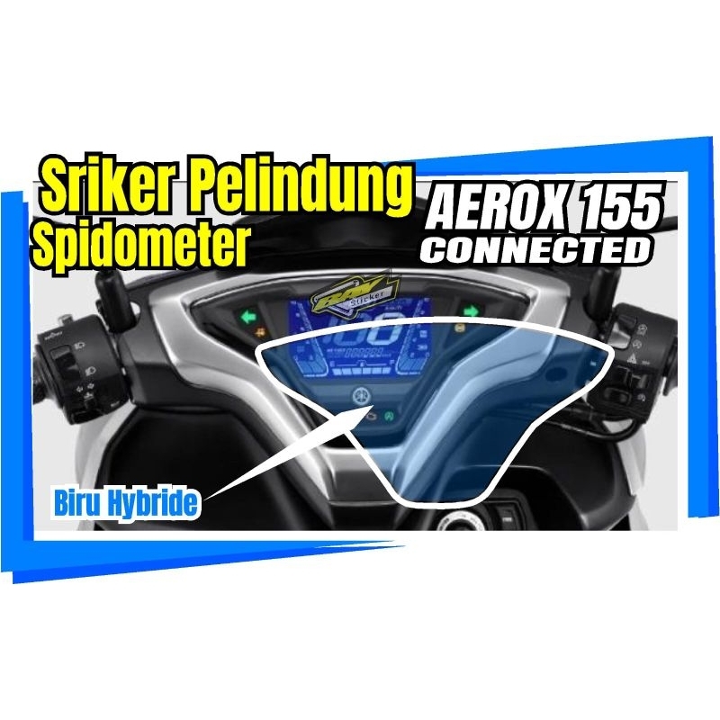 stiker spidometer AEROX 2021 up / stiker spido AEROX CONNECTED