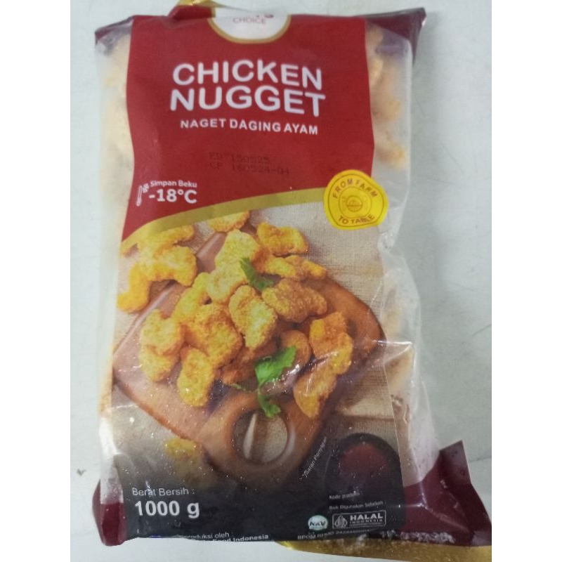 

chicken nugget 1 kg (Sam's choice)