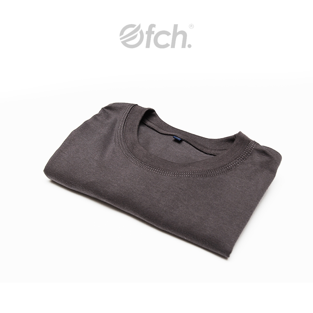 KAOS POLOS KNITTO 24S ABU TUA COTTON COMBED LENGAN PENDEK PRIA WANITA