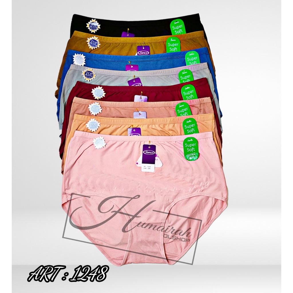 6 pcs cd sorex ukuran jumbo mulai dari 3XL - 5XL berbahan katun super soft celaana dalaam sorex 1248