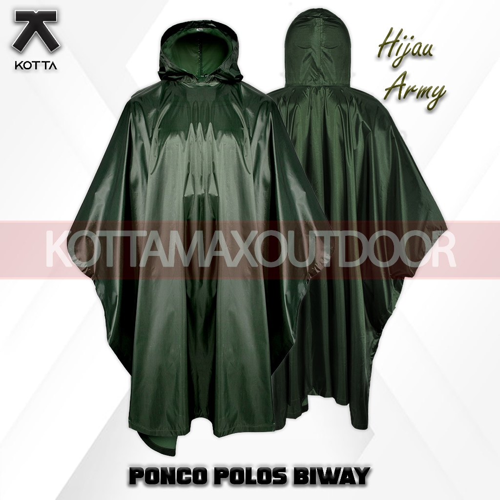 JAS HUJAN PONCO HIJAU ARMY - JAS HUJAN PONCO HIJAU - MANTEL HUJAN HIJAU ARMY
