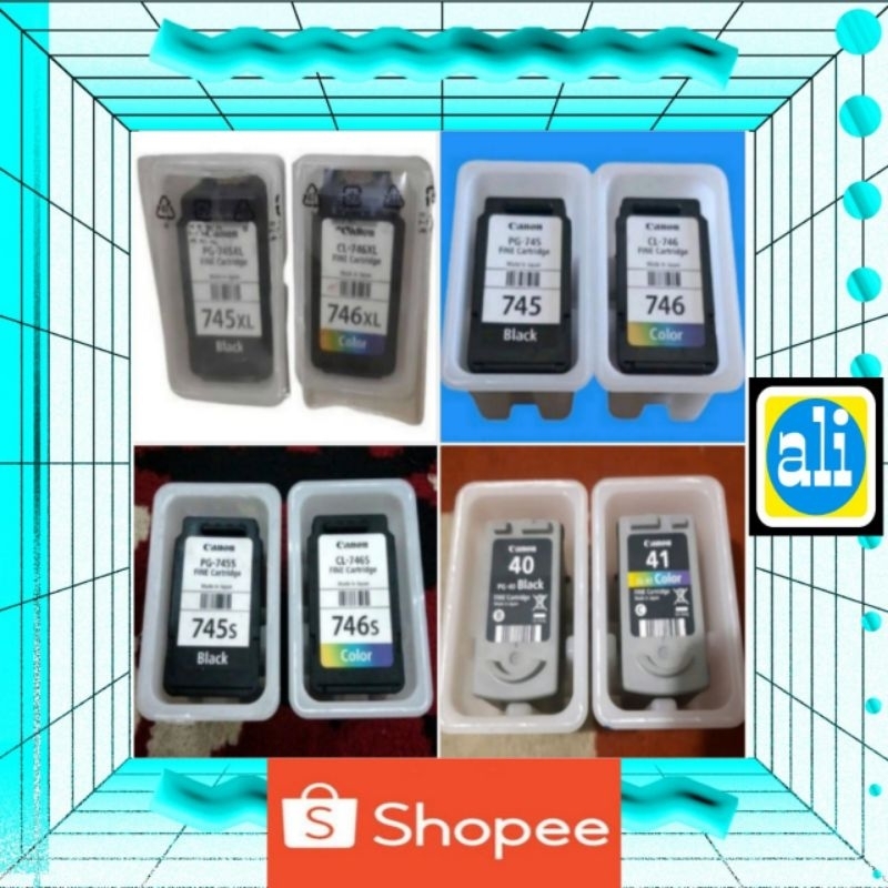 PAKETAN TINTA CARTRIDGE CANON 745XL/746XL 745/746 745s/745s 40/41 KOSONGAN DARI ORI