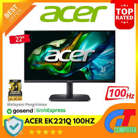 Monitor LED Acer 19 / 22 Inch IPS EK221Q E3 Full HD 100Hz Freesync Resmi