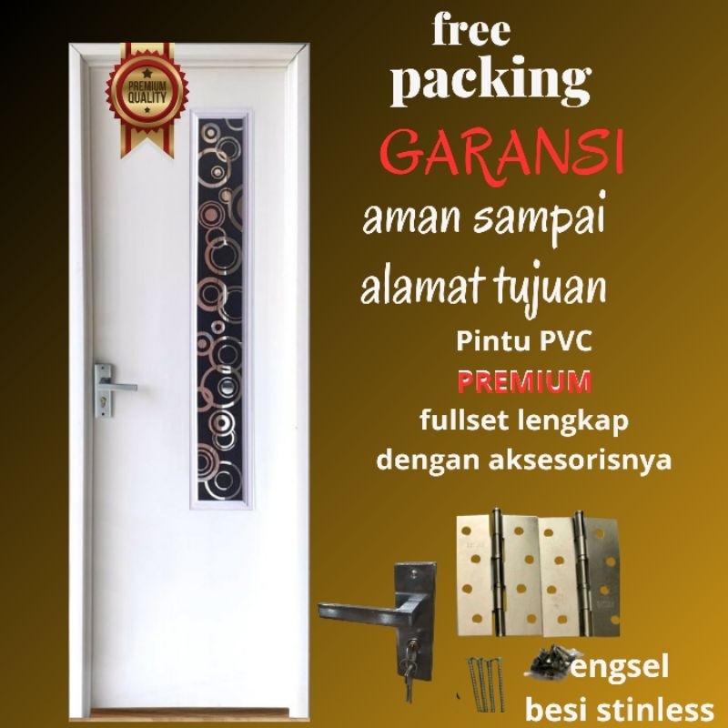 Pintu Kamar Mandi PVC Tebal Berkualitas - Minimalis & Modern