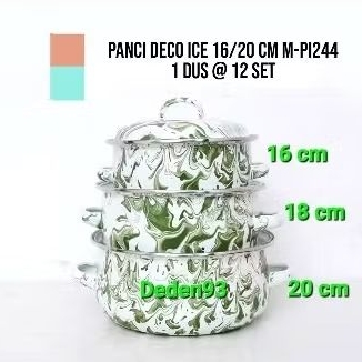 PANCI SET ENAMEL BLURIK MOTIF CORAK • PANCI SET BURIK BLIRIK ENAMEL • PANCI DECO ICE • GASPAN