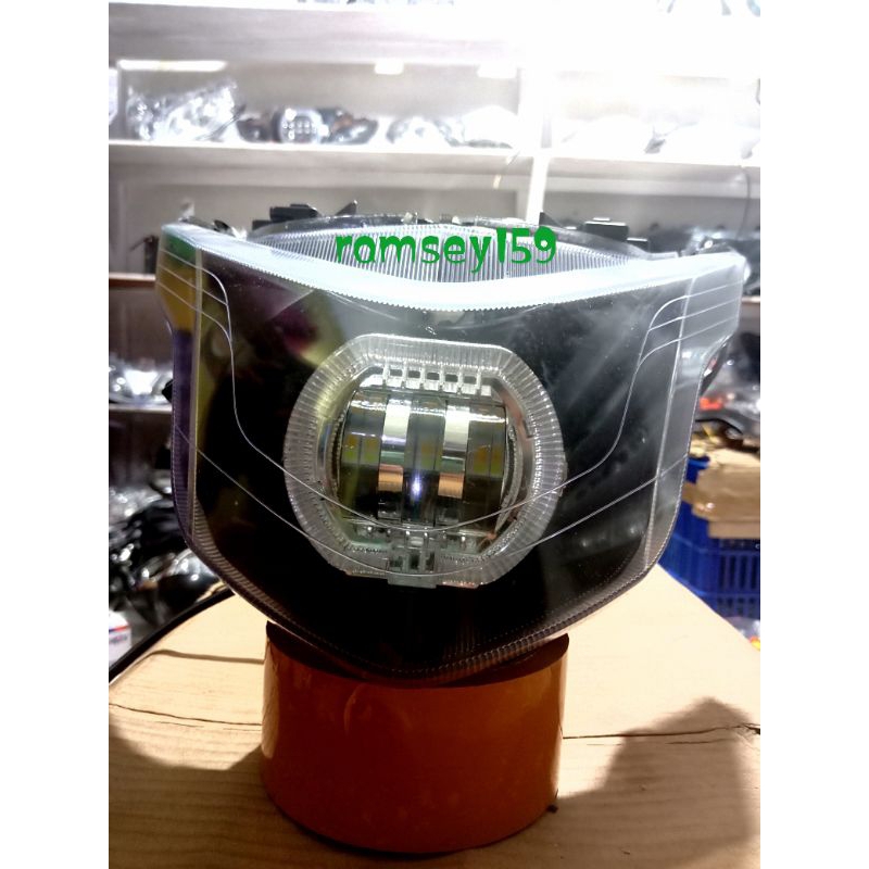 lampu depan Assy beat pop biled ala 3 lensa reflektor lampu depan beat pop custom projie biled 3 len