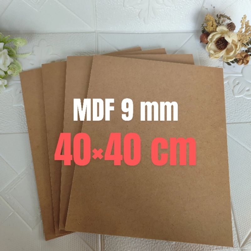PAPAN kayu mdf murah ukuran 40x40 cm tebal 9 mm