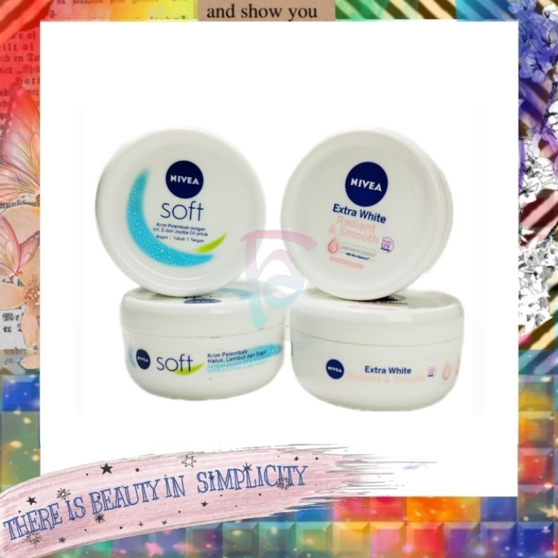 Nivea Cream Soft Jar 50 ml / Nivea radiant Smooth Pelembab Moisturizer Wajah
