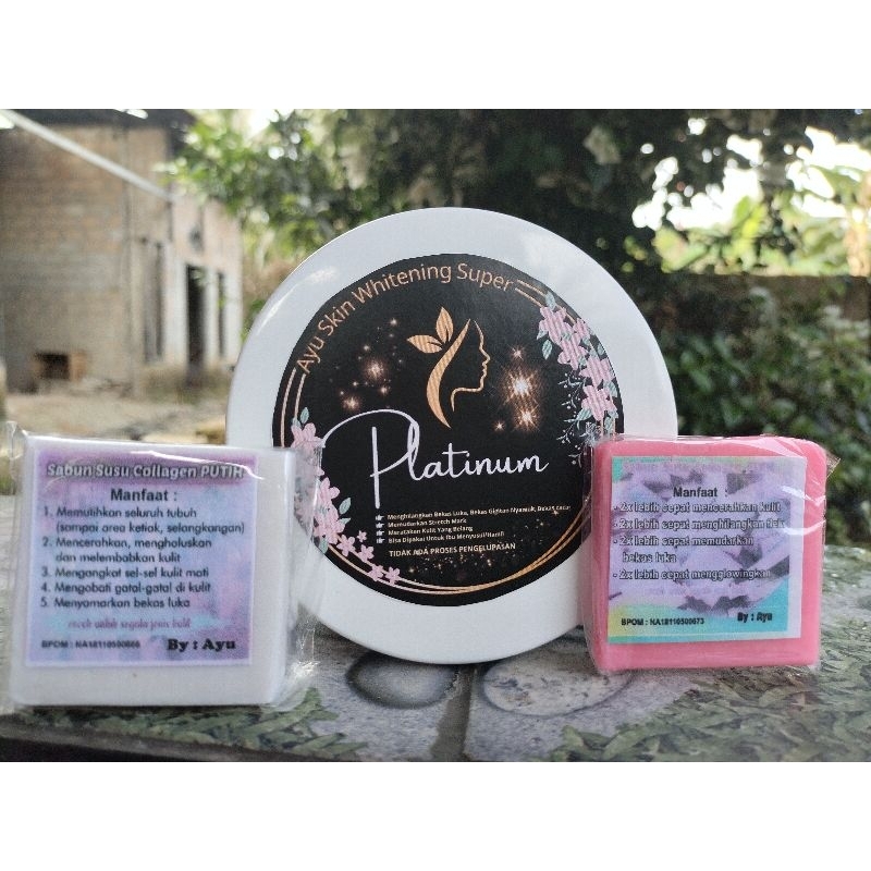 HB platinum (diperuntukkan kulit tebal/badak,sulit putih),, pemutih ampuh dalam 7hari