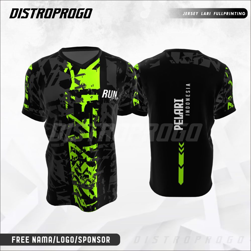 Jersey Baju Pelari Indonesia 195 - Custom Fullprint Dryfit Premium Kaos Olahraga Running Pria Wanita