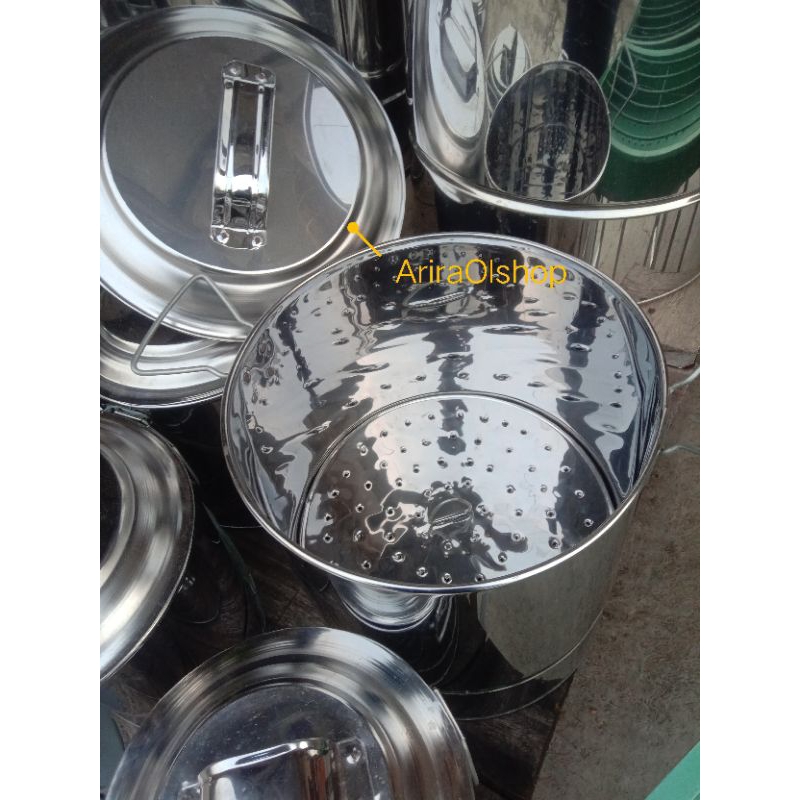 langseng dandang nasi kukus 28cm 2-3 liter stainless tebal