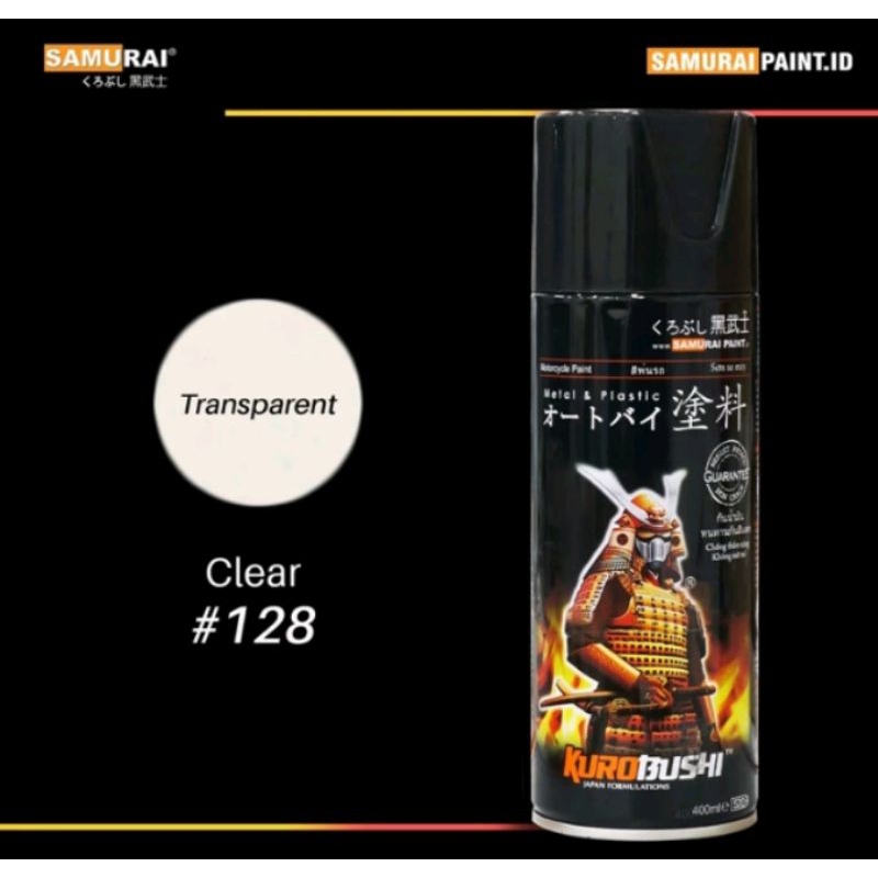 Samurai paint CLEAR Transparant / Samurai Clear Gloss 128 / Samurai Clear Doff #128A - 400ml /Cat Se