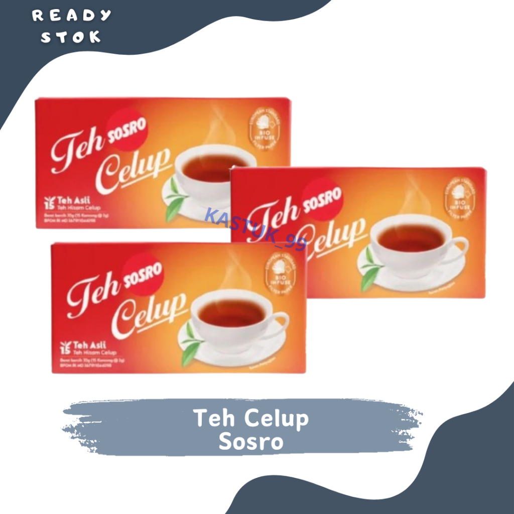 

TEH CELUP SOSRO/ TEH HITAM CELUP SOSRO (Isi 15 Kantong)