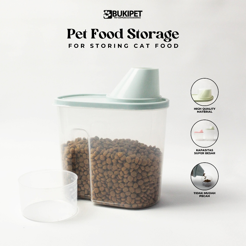 Premium Tempat Penyimpanan Makanan Kucing Food Storage - Bukipet Food Storage