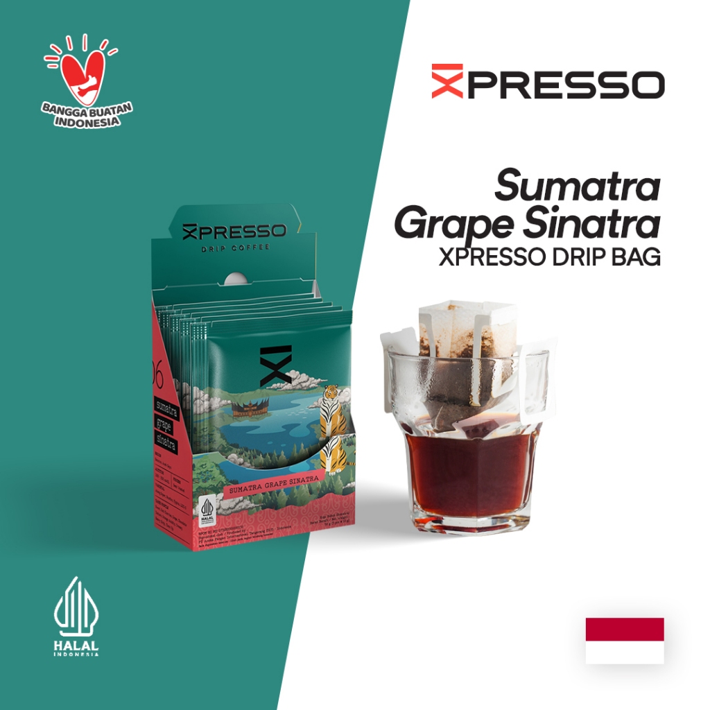 

Drip Bag Coffee Sumatra Grape Sinatra - Xpresso Kopi Drip Bag 5pcs