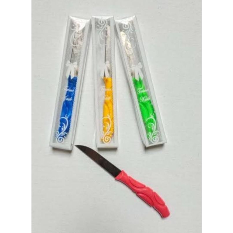Souvenir Pisau Kecil kemas mika motif 100 pcs