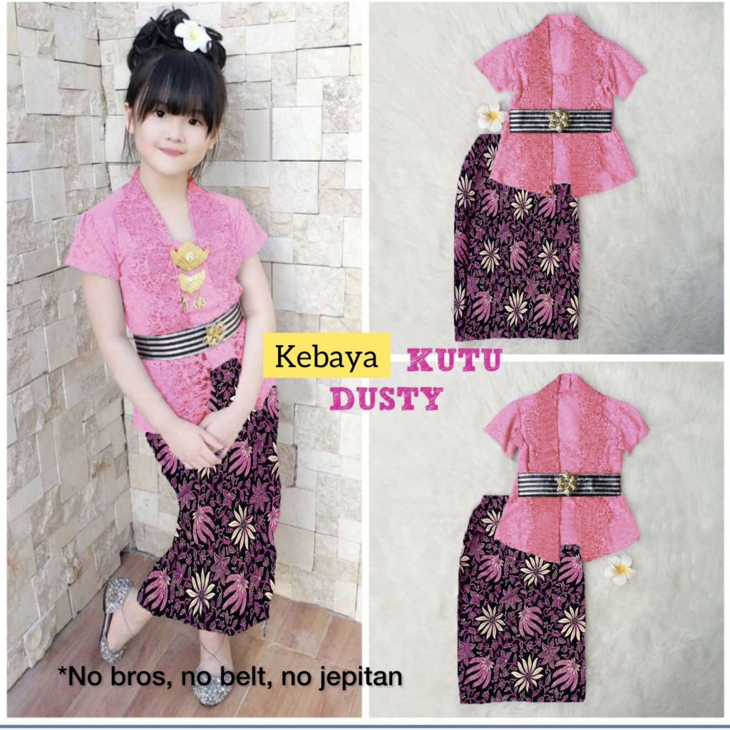Setelan Kebaya Anak Perempuan Brukat Modern Kebaya Wisuda Anak TK SD SMP Usia 4-16 Tahun Acara Penta
