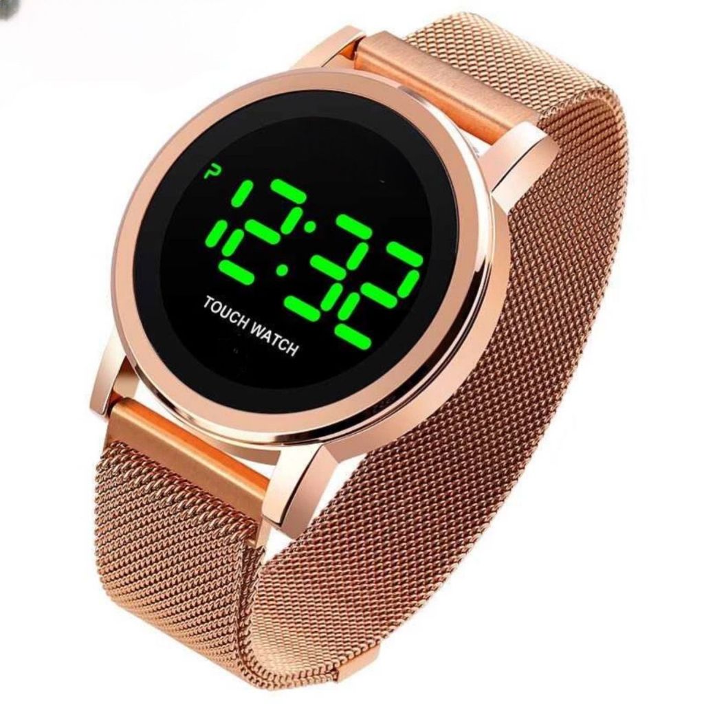 Jam Tangan Wanita Serut Rantai Murah Magnet Digital Touch Watch Cewek TS-09