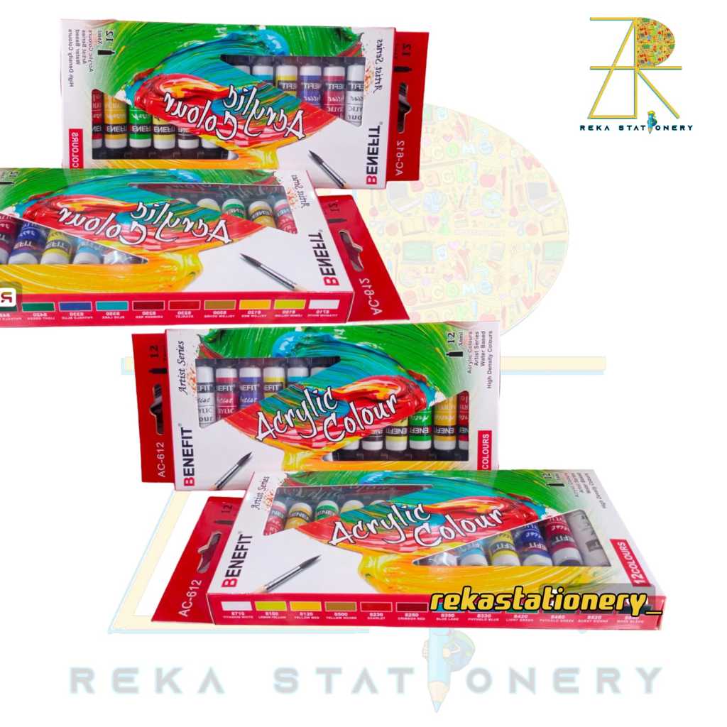 

Acrylic Colour Benefit AC-612 - 6ml, Cat Acrylic Berkualitas untuk Lukisan dan DIY