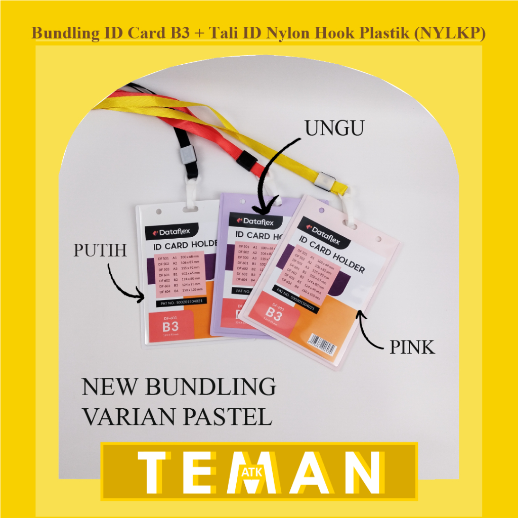 

Bundling ID Card B3 + Tali ID Card Nylon Hook Plastik - Dataflex (NYLKP)