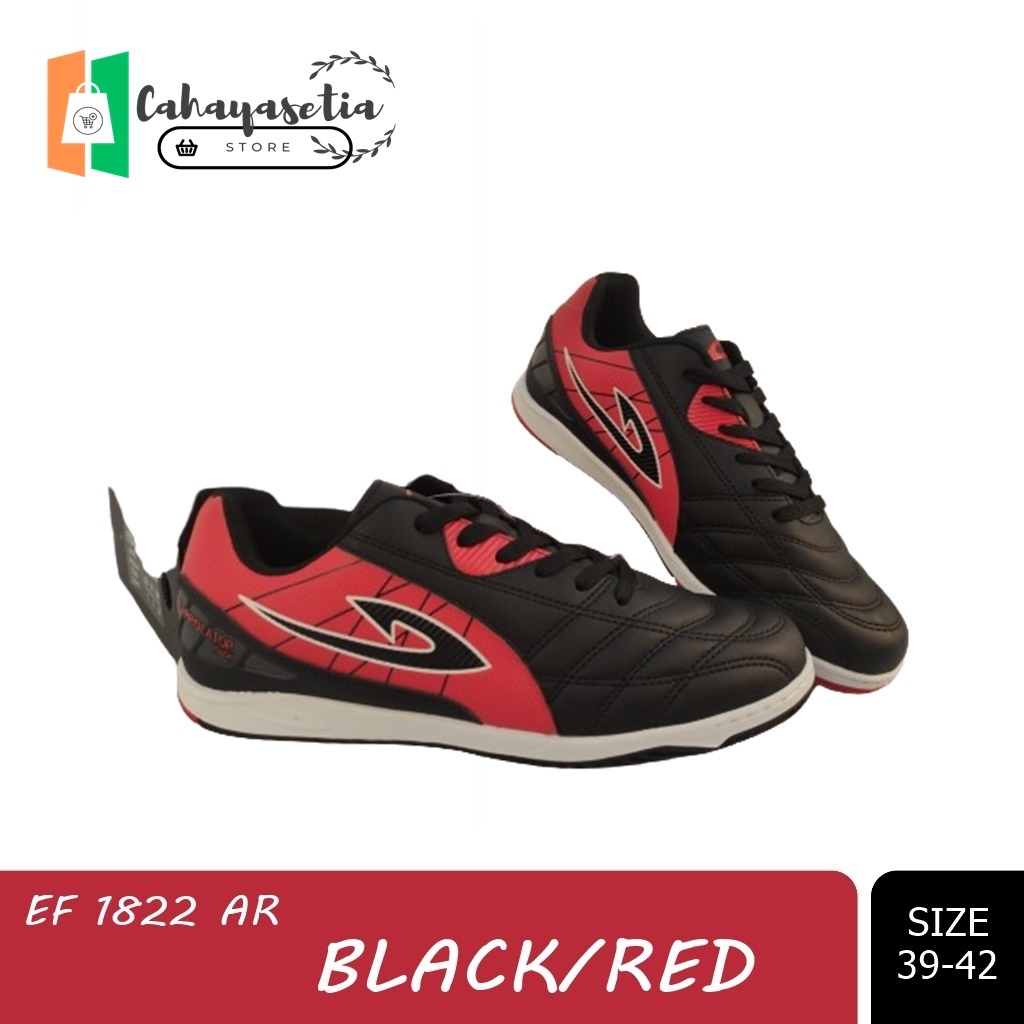 Sepatu Futsal Eepro EF 1822 AR (BLACK RED)