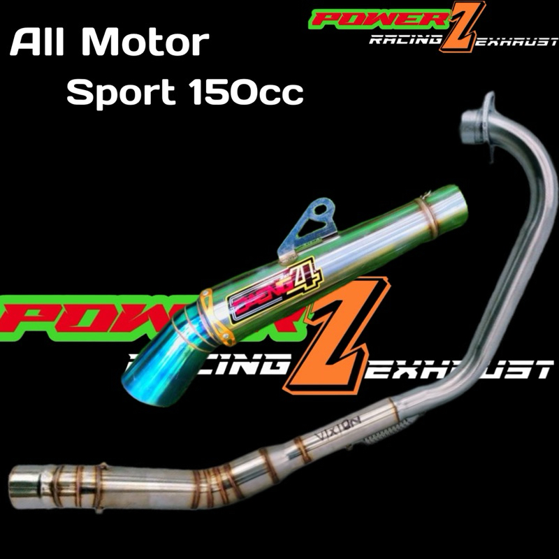 Knalpot Racing Daeng Sai4 blue 150cc Vixion R15 CB150 CBR GSX FU Sonic MX Dll