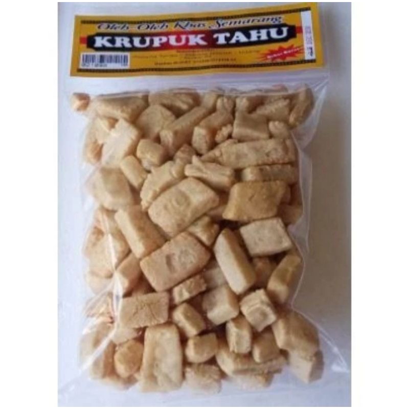 krupuk tahu kotak, renyah gurih, enak