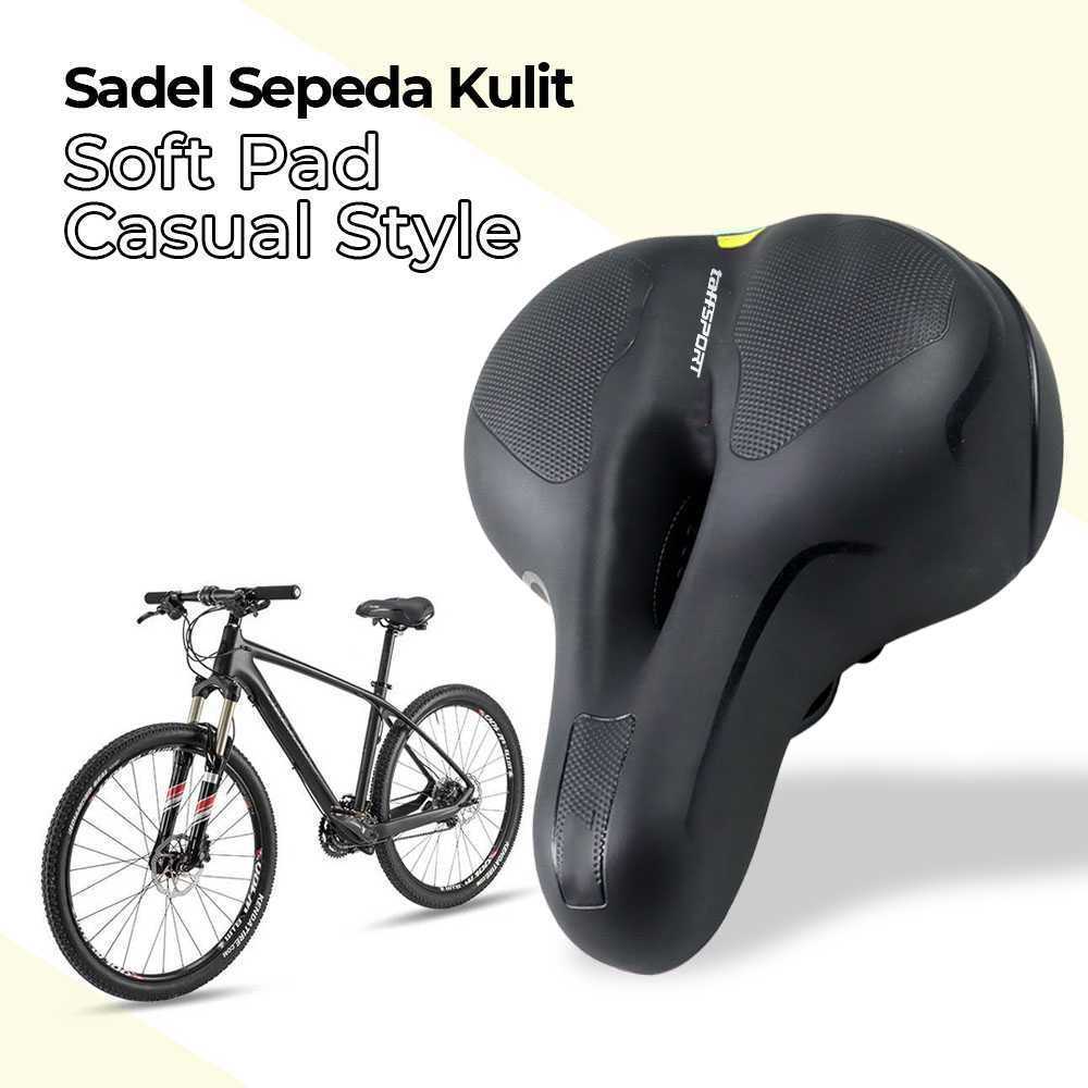 Jok Sadel Sepeda MTB BMX Sepeda Lipat Bahan Kulit Soft Pad Casual Style