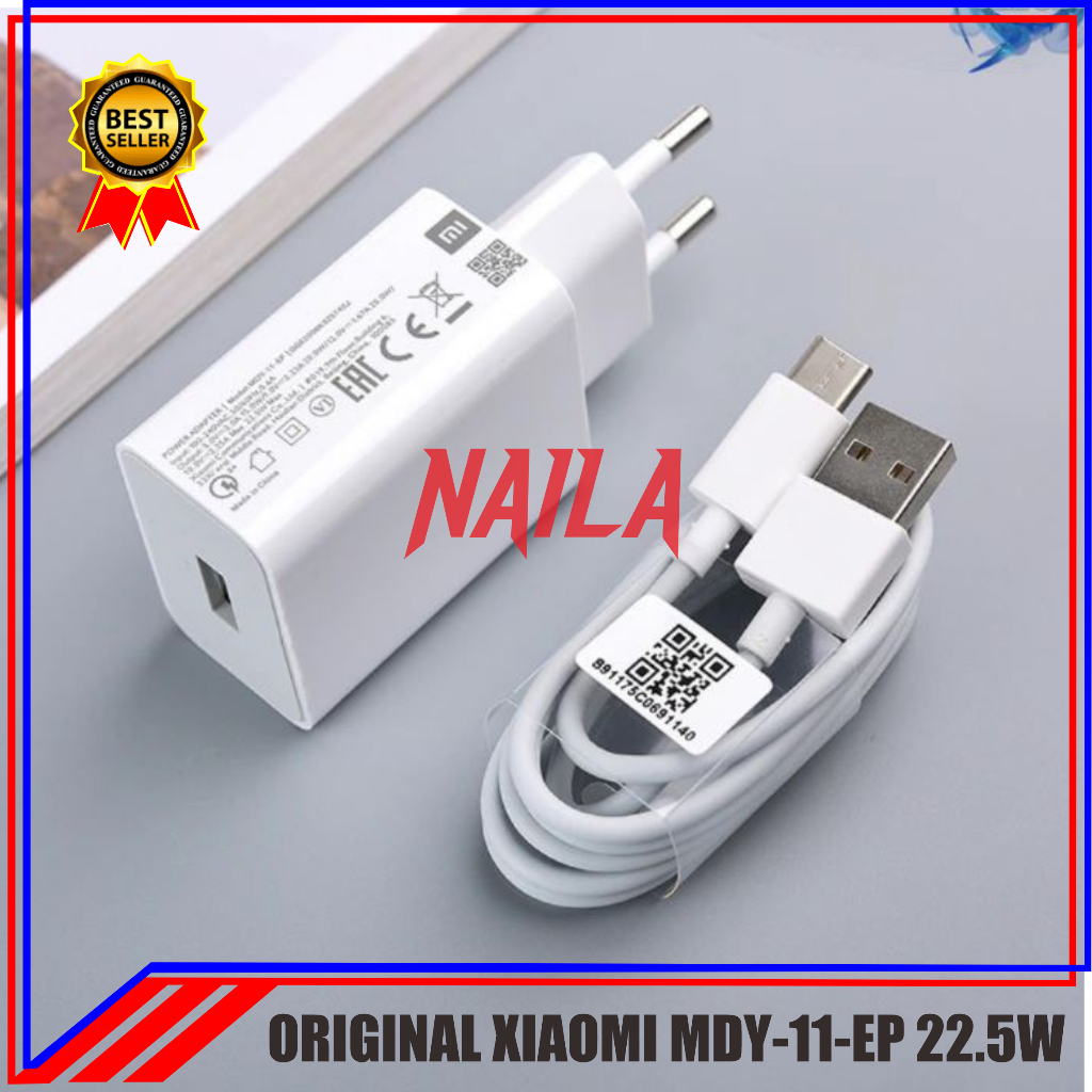 Charger Xiaomi Redmi 9T ORIGINAL 100% 22,5 Watt Fast Charging Type C