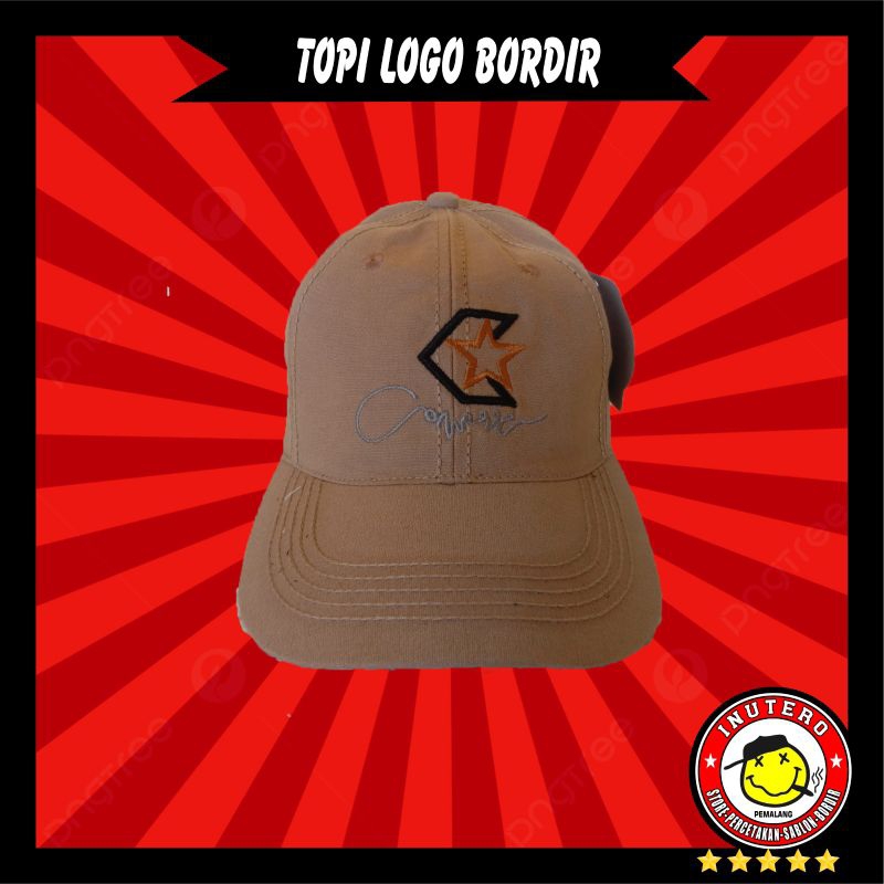 Topi Converse All Star Logo Bordir Pria Wanita Warna Cream