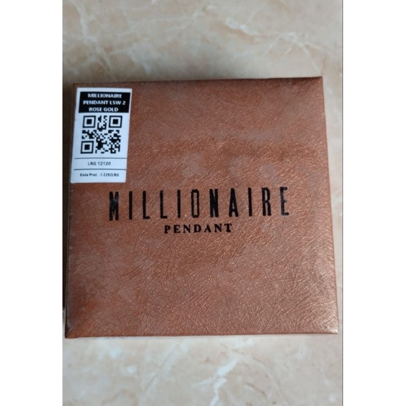 kalung pendant MCI rose gold millionere original MCI segel