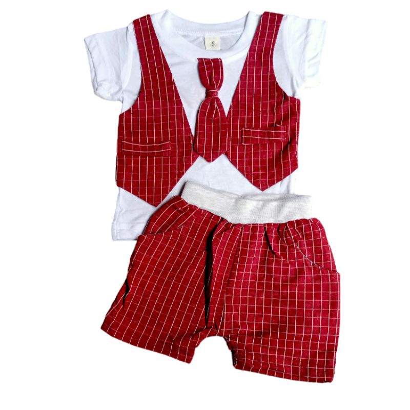 baju bayi usia 6 bulan-3 tahun/set dasi anak laki-laki
