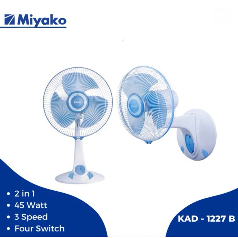 Kipas Angin Meja Miyako 12 IN KAD-1227 B / DeskFan Miyako 12in