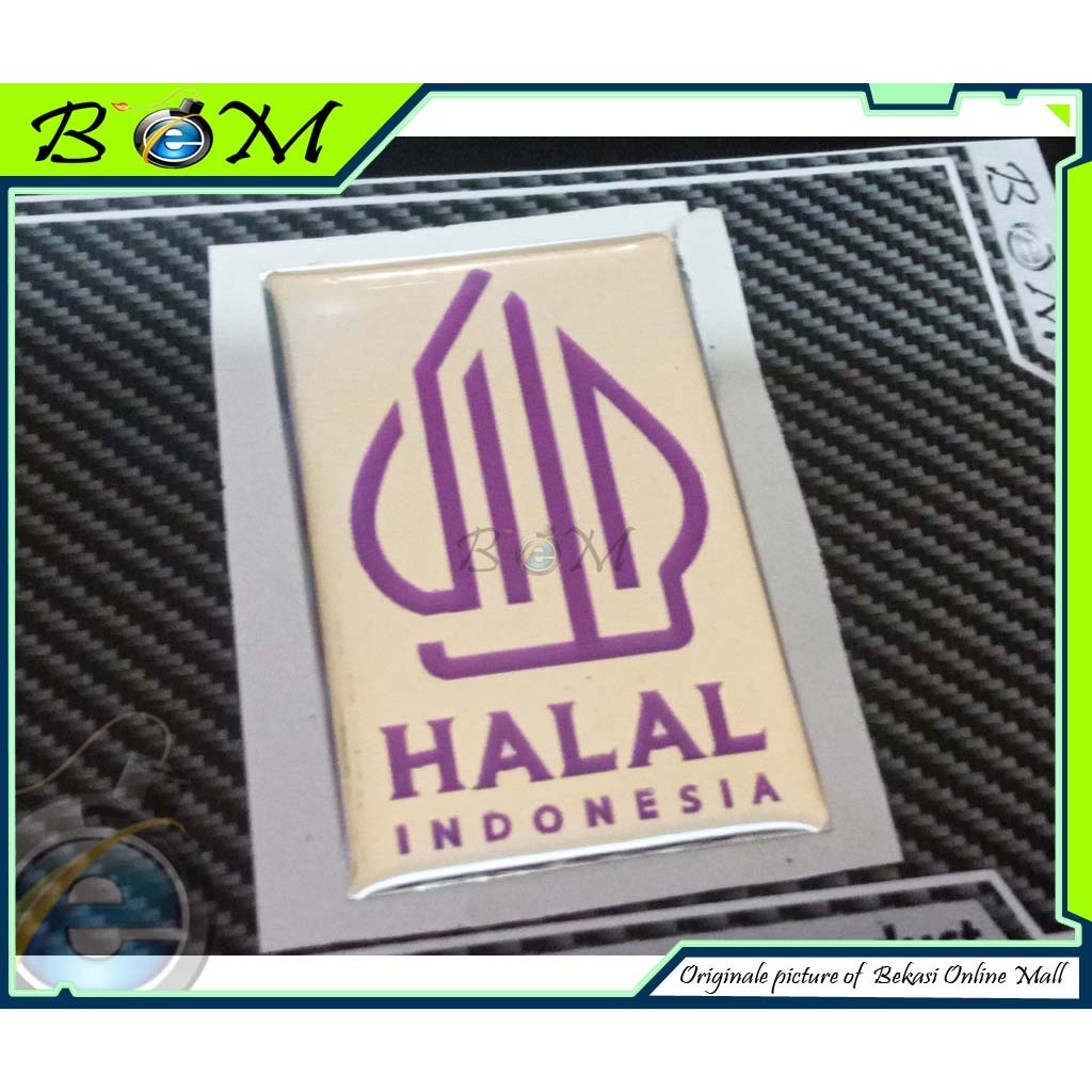 

Sticker stiker Logo timbul halal baru new