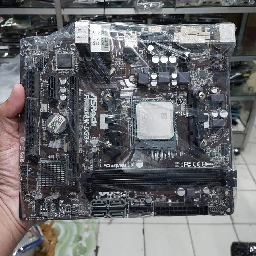 mainboard motherboard amd socket fm2 asrock fm2a68m-dg3+ minus