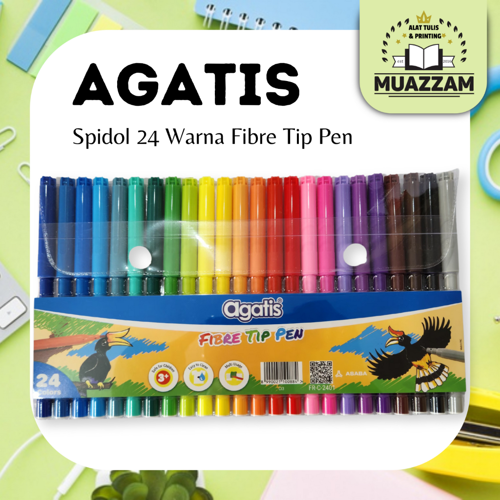 

Agatis Spidol 24 Warna Fibre Tip Pen