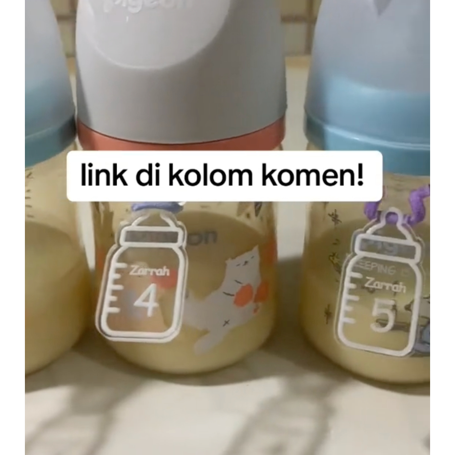 

CUSTOM AKRILIK TAG BOTOL SUSU BAYI ACRYLIC TAG LABEL CUSTOM NAMA