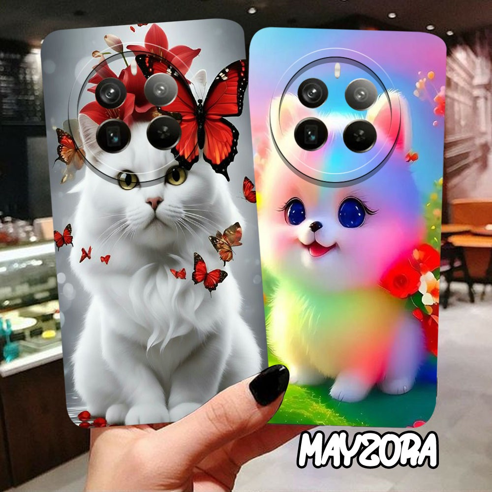 Case pro camera Realme 12 pro Terbaru 2024 -Silikon Realme 12 pro - motif KUCING - Softcase Realme 1