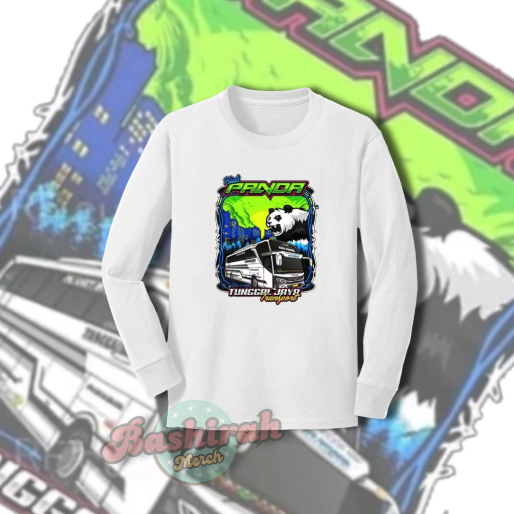 Kaos lengan panjang anak Kids panda Tunggal Jaya / Kaos anak Kids panda