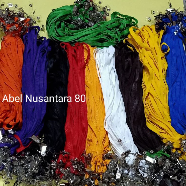 

Tali id card lanyard jepit garis isi 5pcs