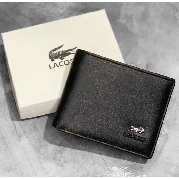 LANGSUNG KIRIM Dompet wallet dompet pria ed full black merk branded free box kado cowok keren with b