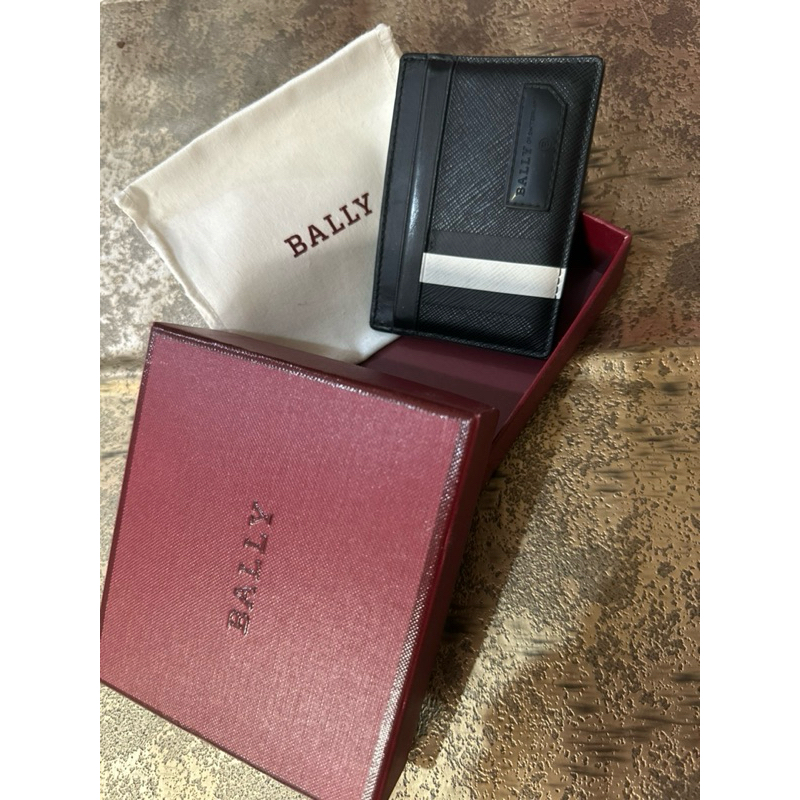 Preloved Excellent Bally Bhar Card Holder Black-White