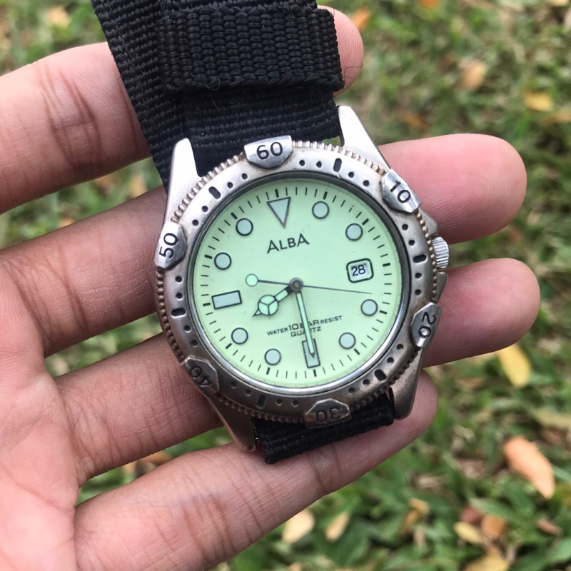 jam tangan Military army Alba JDM jaapan Market jadul kuno antik classic