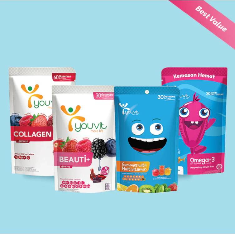 Youvit Multivitamin Anak 7 Hari / Youvit Omega 3 Anak 7 Hari / Youvit Beauti+ 7 Hari / Youvit Multiv
