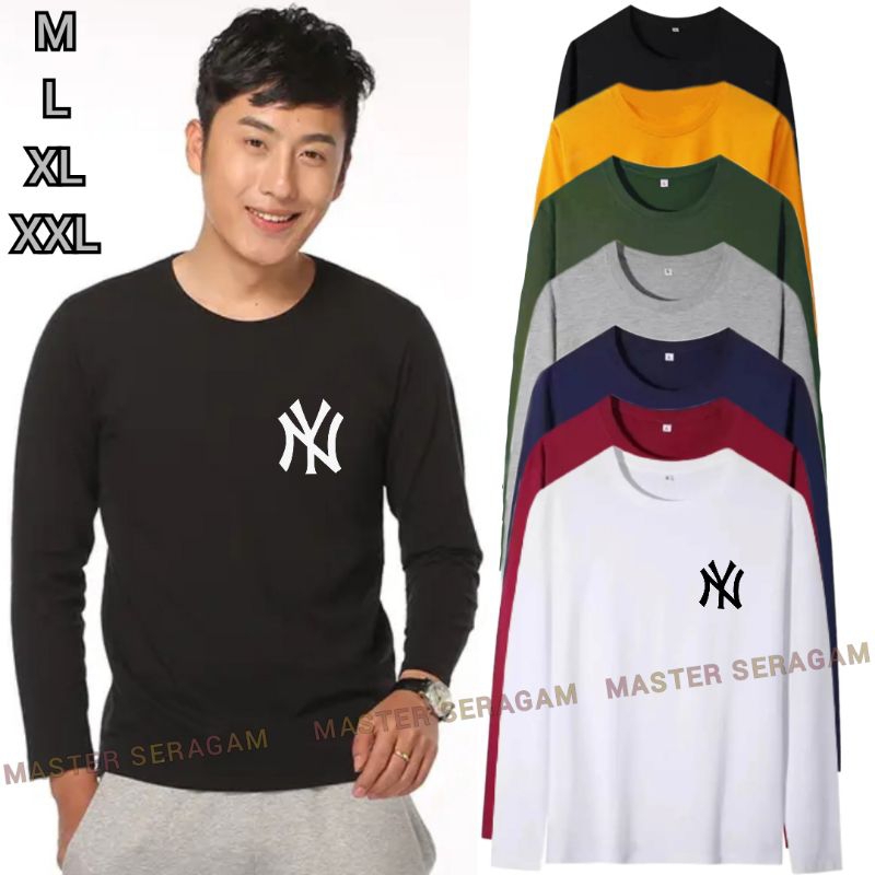 Baju Kaos Distro Lengan Panjang Pria M L XL XXL / Kaos Oblong Lengan Panjang / Atasan Kaos Katun Len