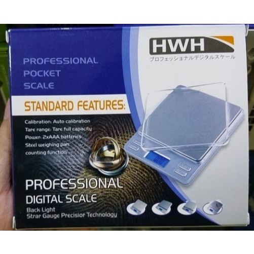 HWH Timbangan digital emas 500 gram Akurasi 0.01g Type PSP