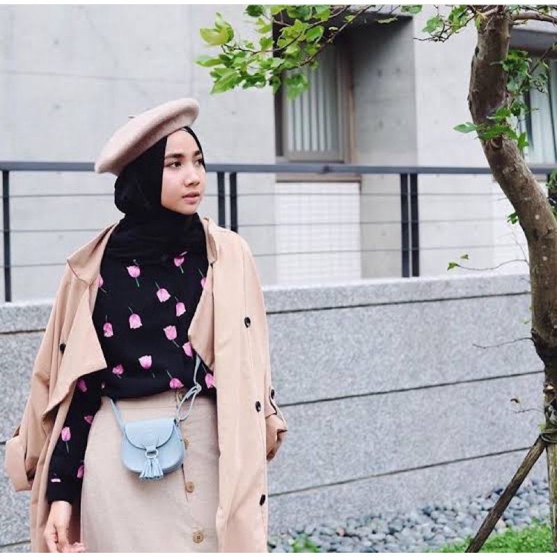 SPECIAL PROMO TOPI BARET SELEBGRAM VIRAL topi kupluk hijab fashion